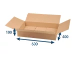 Kartonová krabice 600x400x100 3VVL klopová