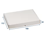 Krabice poštovní plochá 160x113x42, bílá