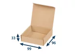 Minikrabice/krabička 93x93x30 3VVL hnědá