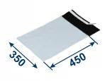 Obálka plastová samolepicí bílo-černá 350x450, tl. 0,06 (80% podíl recyklátu)