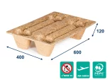 Paleta lisovaná INKA F46 - 600x400x120 - nosnost 250kg