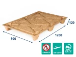 Paleta lisovaná INKA F86 - 1200x800x120 - nosnost 350kg