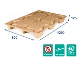Paleta lisovaná INKA F8LF 5 - 1200x800x125 - nosnost 600kg