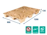 Paleta lisovaná INKA F8S/LF - 1200x800x135 - nosnost 1250kg