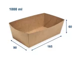 Papírová miska kraft 165 x 90 x 60 mm 1000 ml