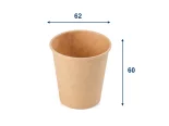 Papírový kelímek hnědý 110 ml, průměr 62 mm (0,08L/4oz)