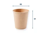 Papírový kelímek hnědý 280 ml, průměr 80 mm (0,2 L/8 oz)