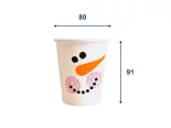 Papírový kelímek sněhulák 280 ml, průměr 80 mm (0,2L/8oz)