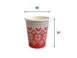 Papírový kelímek zimní období 280 ml, průměr 80 mm (0,2L/8oz)
