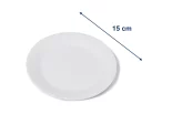 Papírový talíř bílý - průměr 15 cm