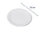 Papírový talíř bílý - průměr 23 cm