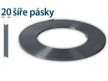 Páska vázací ocelová šíře 20 - bez pokovení (1kg = 13,47 m)