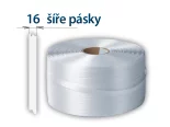 Páska vázací PES, šíře 16 mm, návin 850 m, vlákna příčná-nedělitelná