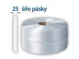 Páska vázací PES, šíře 25 mm, návin 500 m, vlákna podélná-dělitelná
