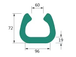 Pěnový polyetylén Profil  U FIX 100 (1ks=2bm)