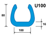 Pěnový polyetylén Profil U=100 (1ks=2bm)