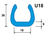 Pěnový polyetylén Profil U=18 (1ks=2bm)