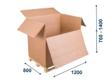 Přepravní EUROBOX 1200x800x1100 5VVL s variabilní výškou