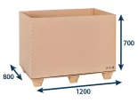 Přepravní EUROBOX 1200x800x700 7VVL bez horních klop