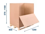 Přepravní EUROBOX 1200x800x770 5VVL - variabilní výška