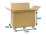 Přepravní EUROBOX 1200x800x800 7VVL klopová