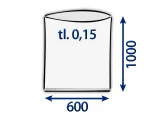 Pytel plochý 600x1000/0,15 polyetylénový
