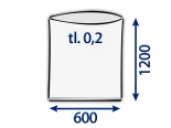 Pytel plochý 600x1200/0,2 polyetylénový