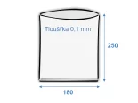 Sáček plochý 180x250/0,1 polyetylénový