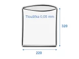 Sáček plochý 220x320/0,05 polyetylénový