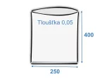 Sáček plochý 250x400/0,05 polyetylénový