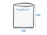 Sáček plochý 400x500/0,1 polyetylénový, spodní svár