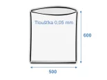 Sáček plochý 500x600/0,05 polyetylénový