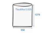 Sáček plochý 550x1370/0,025 polyetylénový