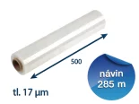 Stretch fólie ruční 500mm / 17µm / 285m průtažná - PackSynergy