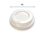 Víčko vypouklé bílé pro kelímek s průměrem 80mm