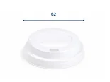 Víčko vypouklé PS bílé pro kelímek s průměrem 62mm