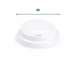 Víčko vypouklé PS bílé pro kelímek s průměrem 90mm