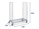 Vychystávací vozík KT-3 rozměr 1297x625x1630 prostý