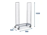Vychystávací vozík KT-3 rozměr 900x625x1630 prostý