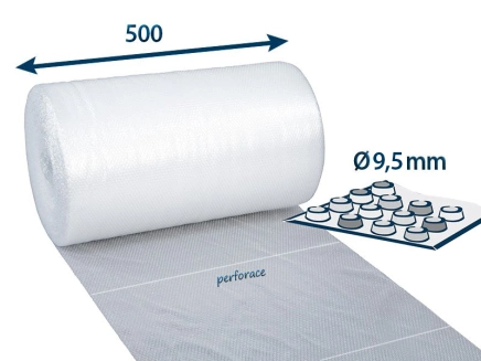 Bublinková fólie v roli šíře 500 mm perforovaná