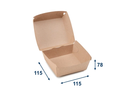 Burger box papírový, 115x115x78 mm