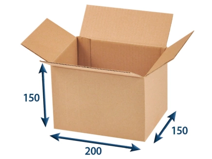 Kartonová krabice 200x150x150 3VVL klopová