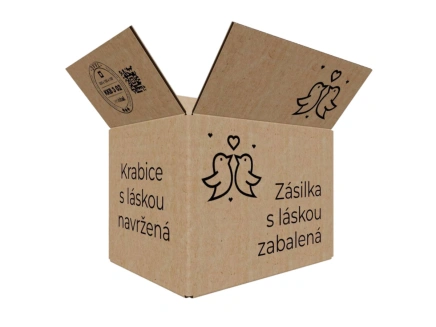 Kartonová krabice 200x150x150 3VVL klopová, digitální tisk