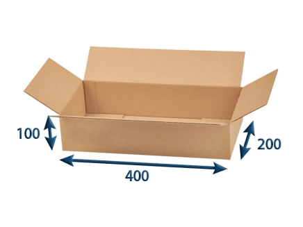 Kartonová krabice 400x200x100 3VVL klopová