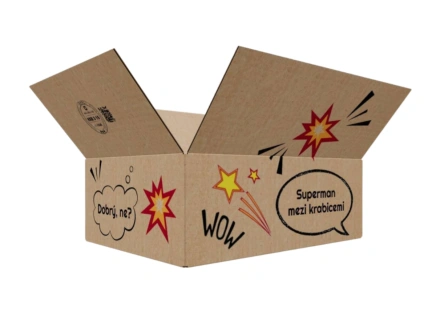 Kartonová krabice 400x300x150 3VVL klopová, digitální tisk