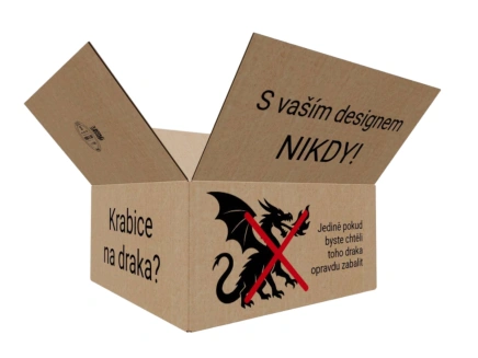 Kartonová krabice 400x400x200 3VVL klopová, digitální tisk