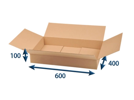 Kartonová krabice 600x400x100 3VVL klopová