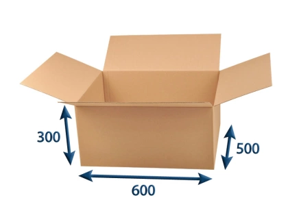 Kartonová krabice 600x500x300 3VVL klopová