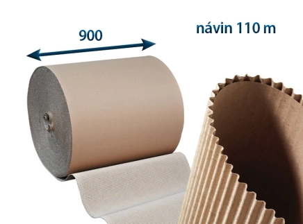Dvouvrstvá lepenka v roli šíře 900 mm "C"