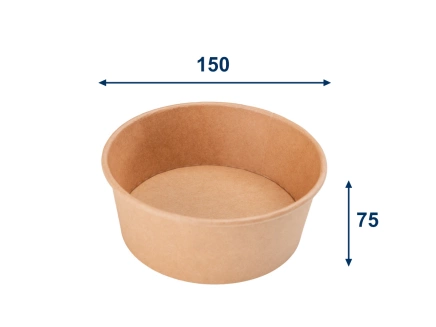 Papírová miska 1000 ml, průměr 150 mm